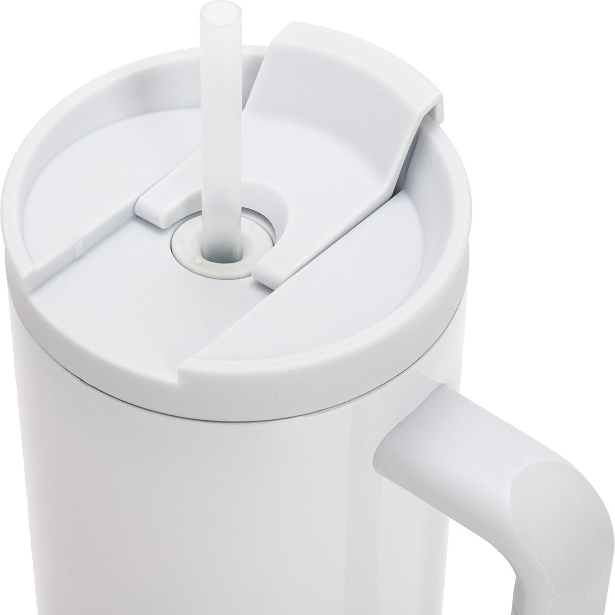 Edelstahl-Thermobecher mit Trinkhalm